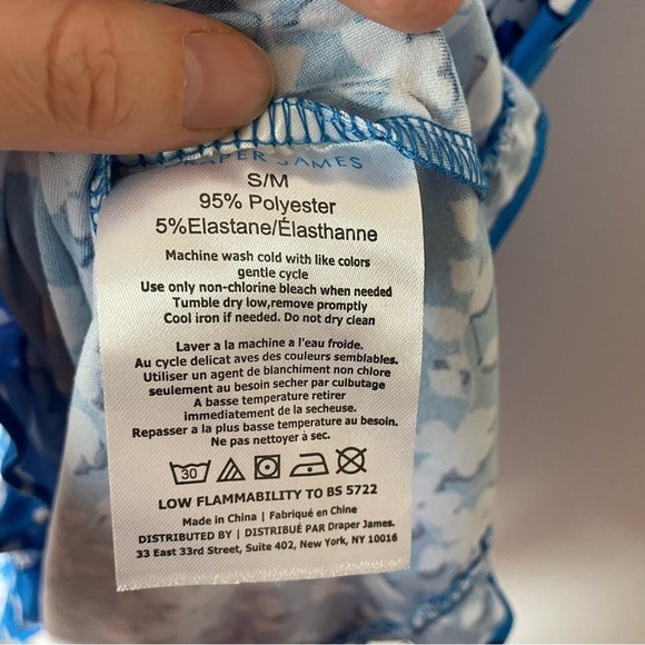 Draper James Sleeveless Floral Ruffle Bottom Dress Blue White Size Small / Med - Picture 8 of 9